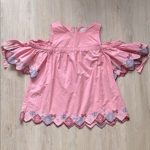 Pink cold shoulder top - Size S